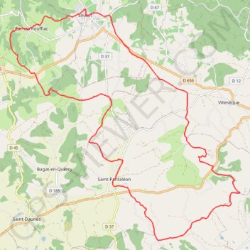 De Sauzet à Saint-Pantaléon GPS track, route, trail