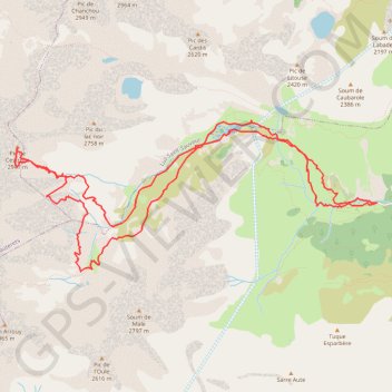 Pic de Cestrède GPS track, route, trail