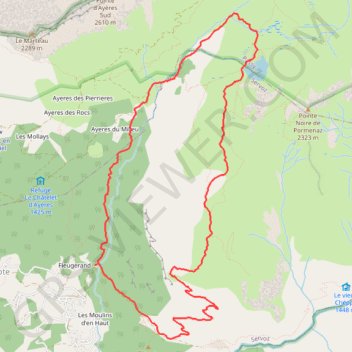 Servoz Pormenaz lac et chalets GPS track, route, trail