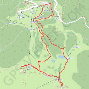 Tuc de l'Étang et Pic d'Escales GPS track, route, trail