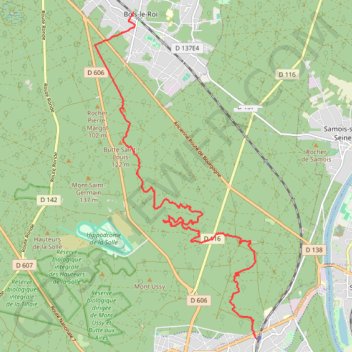 Fontainebleau-Bois le Roi-16km GPS track, route, trail