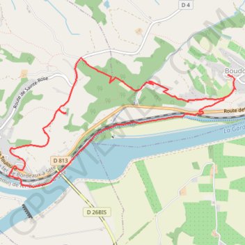 Boudou entre canal et Garonne GPS track, route, trail