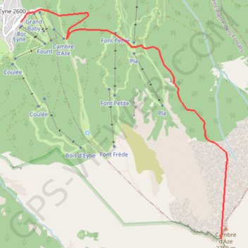 Le cambre d'ase GPS track, route, trail