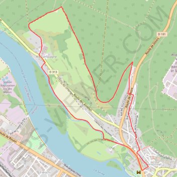 Circuit de la Colline aux oiseaux - Vernon GPS track, route, trail