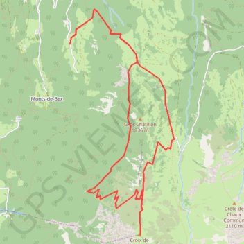 Croix de Javerne depuis les Verneys GPS track, route, trail