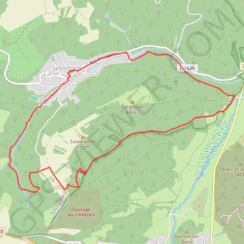 Balade autour de Schorbach GPS track, route, trail