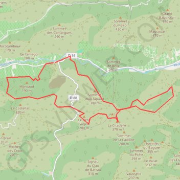 Le Grand Gageai GPS track, route, trail