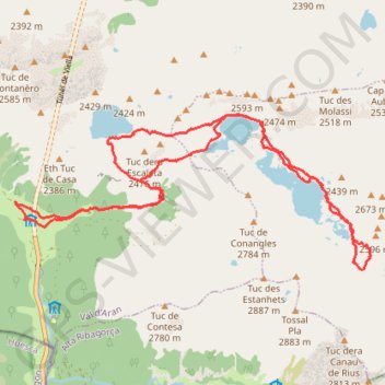 Lac de Rius GPS track, route, trail