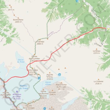 Aiguille du Pissoir GPS track, route, trail