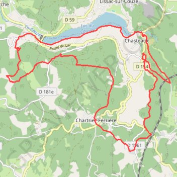 Causse et vallée - Chartrier-Ferrières GPS track, route, trail