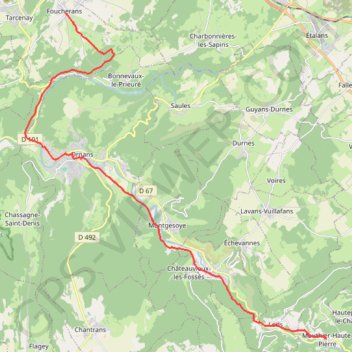 Vff45-da-foucherans-mouthier-haute-pierre GPS track, route, trail