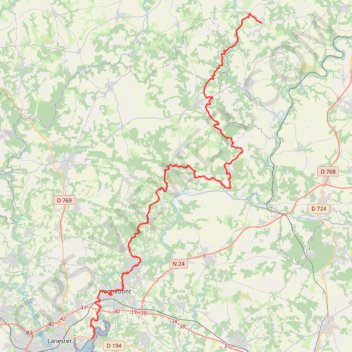 Lanester - Guern GPS track, route, trail
