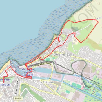 Côte d'Emeraude, Le Tréport GPS track, route, trail