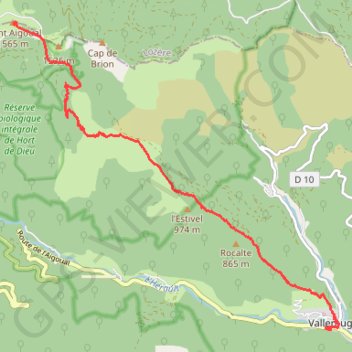 De Valleraugue au Mont Aigoual GPS track, route, trail