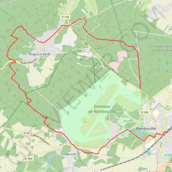 Forêt de Rambouillet GPS track, route, trail