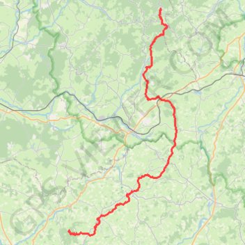 GR13 De Glux-en-Glenne (Nièvre) à Signal-de-Mont (Saône-et-Loire) GPS track, route, trail