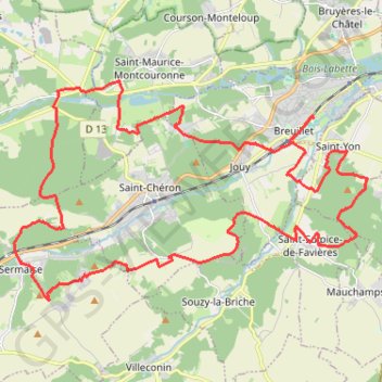 Les Vallées Breuilletoises GPS track, route, trail