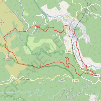 Randonnée à Génolhac dans le Gard GPS track, route, trail