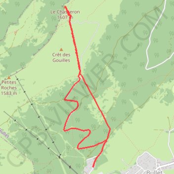 Chasseron : Depuis les Rasses GPS track, route, trail