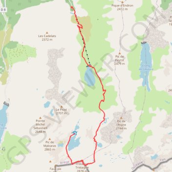 Pic de Tristagne GPS track, route, trail