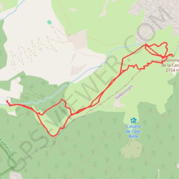 Sommet de cavale GPS track, route, trail