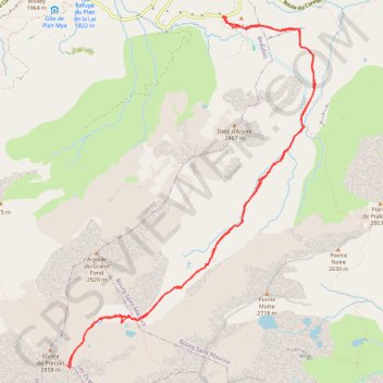 Cormet de Roselend vers Col du Grand Fond GPS track, route, trail