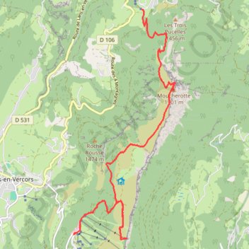 Le MOUCHEROTTE par le "Vertige des cimes" GPS track, route, trail