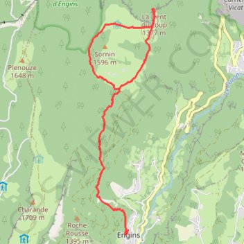 La Dent du Loup, tour du Plateau de Sornin GPS track, route, trail
