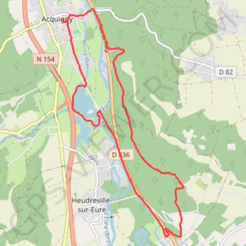 Acquigny GPS track, route, trail
