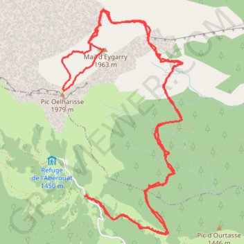 Pic de l'Oelharisse GPS track, route, trail
