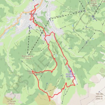Megève La Rochebrune GPS track, route, trail