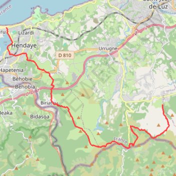 Hendaye, Hend-Olhette GPS track, route, trail