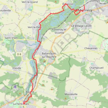 La ferté-Alais - Mennecy GPS track, route, trail