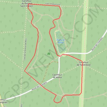Les Cotrets GPS track, route, trail