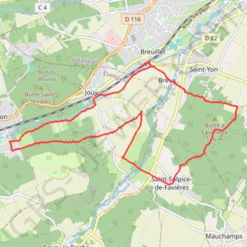 Boucle à partir de Breuillet GPS track, route, trail