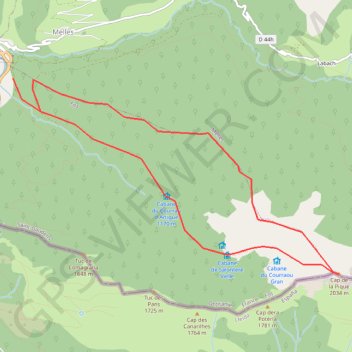Cap de la Pique crête NO GPS track, route, trail