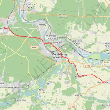Avon - Ville Saint Jacques GPS track, route, trail