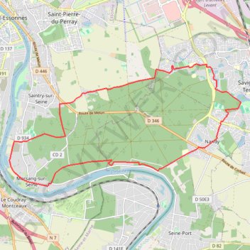 Morsang sur Seine Jonquilles v1 GPS track, route, trail