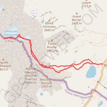 Aiguille Veys GPS track, route, trail