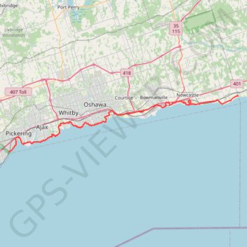 Lake Ontario Waterfront Trail GPS track, route, trail