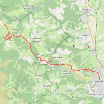 Dizangue - Montbrison GPS track, route, trail