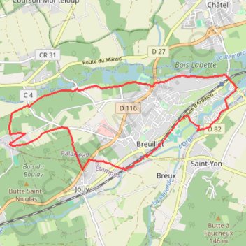 Route des moulins - Breuillet GPS track, route, trail