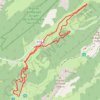 Ski de fond - Piste rouge Plateau des Glières GPS track, route, trail