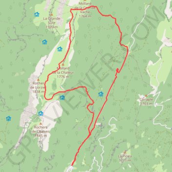 Col d'hurtières - col de la Sure - col de la Vache GPS track, route, trail
