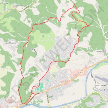 Circuit Lauterie - Le Crapa à Trélissac GPS track, route, trail