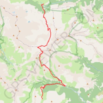 Dormillouse-Vallon du torrent de la Rabière GPS track, route, trail