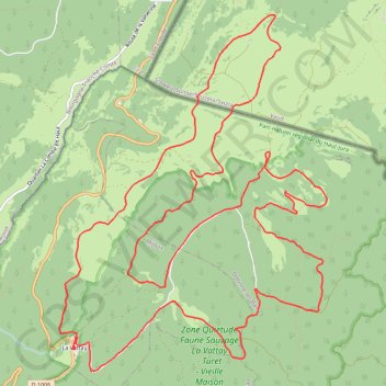 Les pistes de La Vattay (haut Jura) GPS track, route, trail