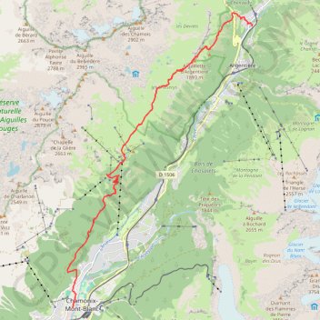 Tré-le-Champ - Chamonix GPS track, route, trail