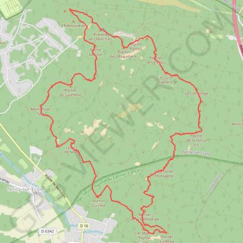 Forêt de Fontainebleau GPS track, route, trail