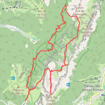 Randonnée sur les Hauts de Chartreuse GPS track, route, trail